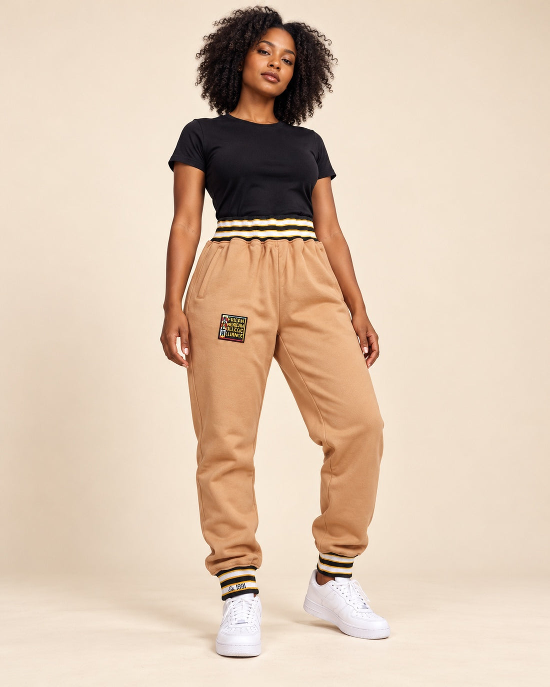 AACA Original '92 "Frankenstein" Stitched Sweatpants Butter Rum/Black