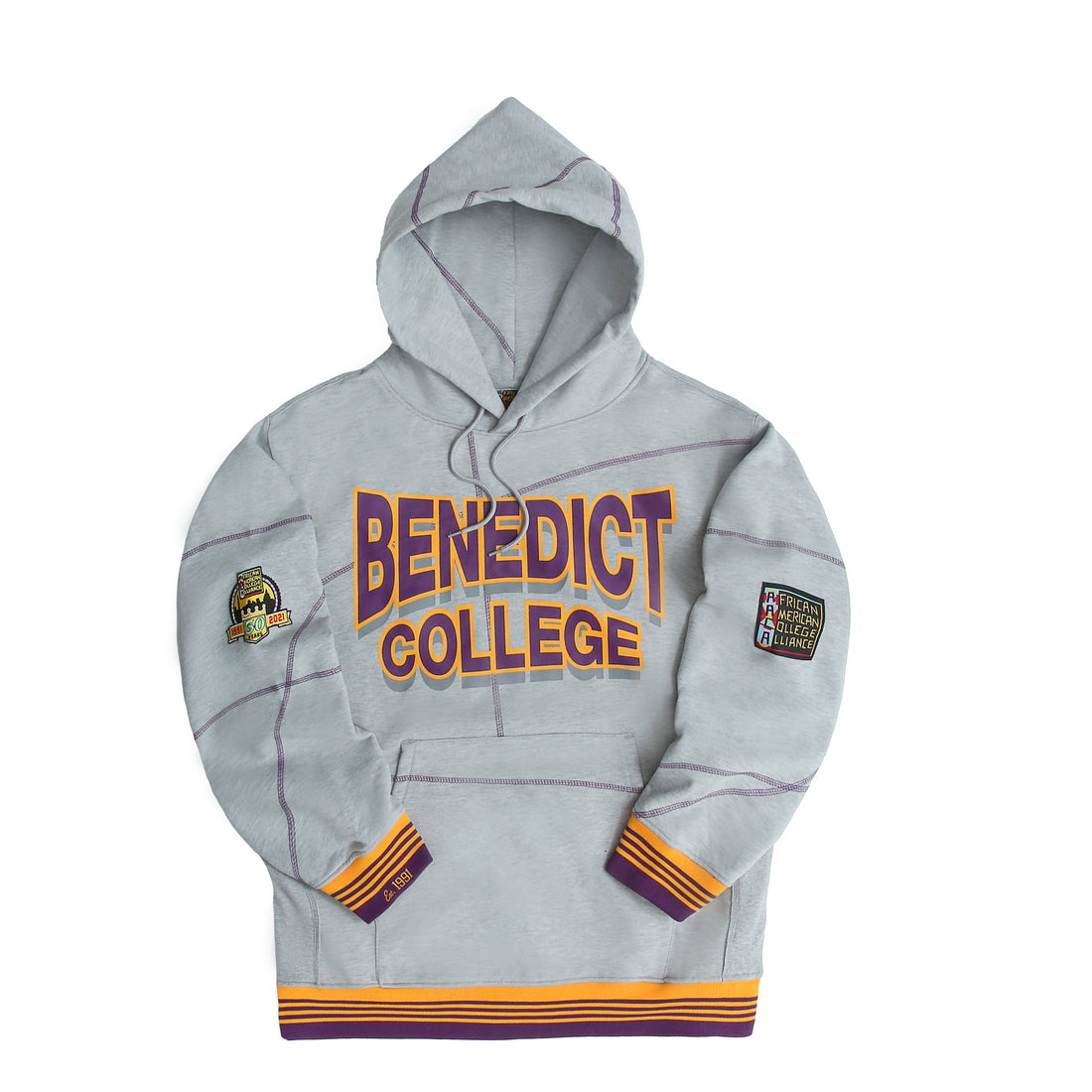 Benedict University 93 Frankenstein Hoodie MDH.Grey / Purple / Gold - AACA 30th Anniversary Special Edition