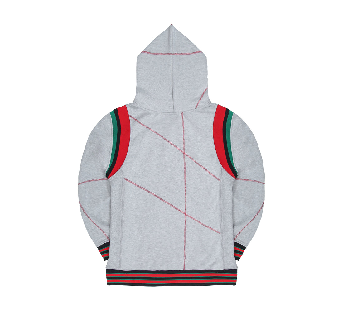 30th Anniversary FTP Malcolm X Frankenstein Stitched Hoodie MDH.Grey / Red
