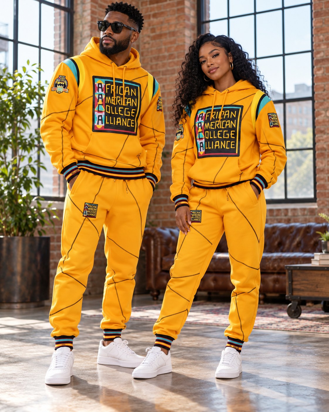 30th Anniversary AACA Frankenstein Stitched Hoodie Gold/Black + Joggers Set