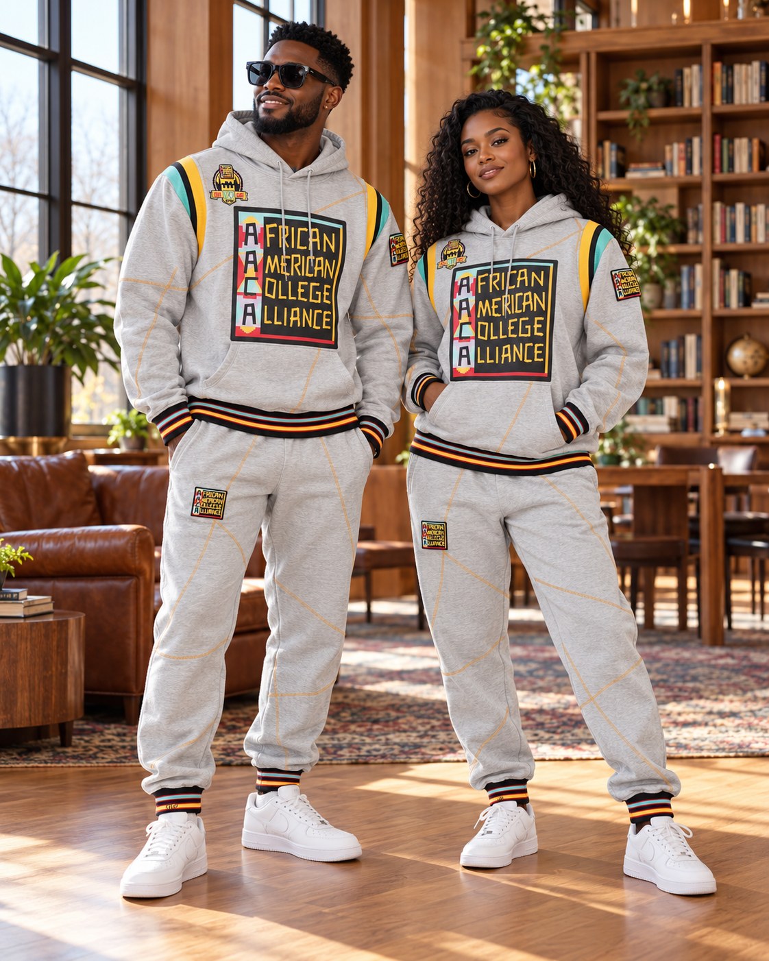 30th Anniversary AACA Frankenstein Stitched Hoodie MDH.Grey / Gold + Joggers Set
