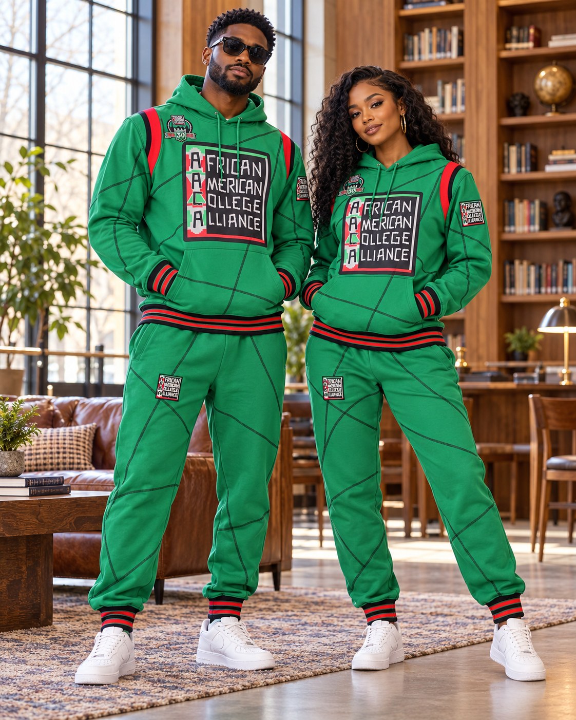 30th Anniversary FTP AACA Frankenstein Stitched Hoodie Kelly Green/Black + Joggers Set