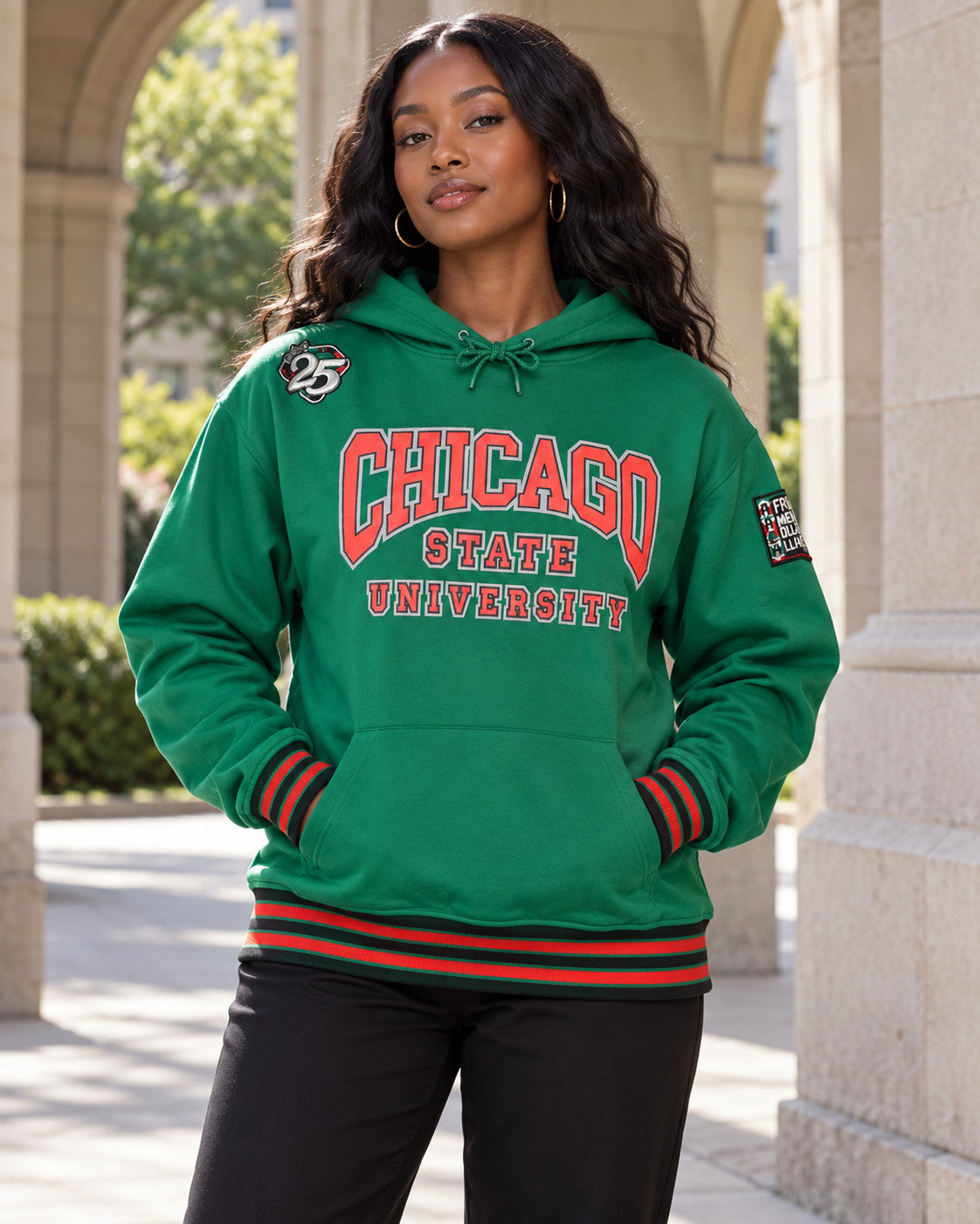 FTP Chicago State University Classic 91 Hoodie Kelly Green — alternative model styling