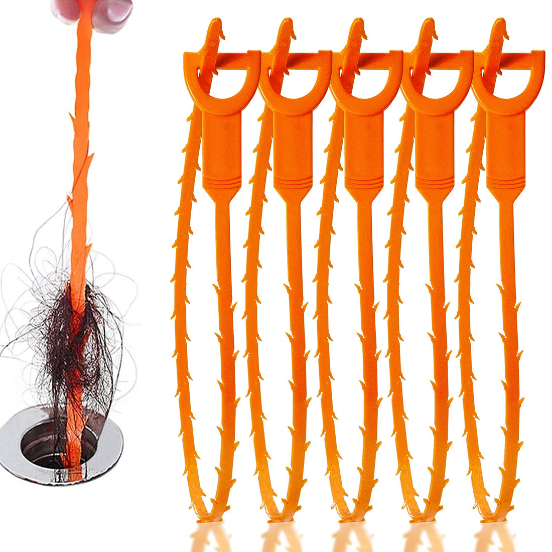 $4.99 -Your Drains Hair Clog Remover Tool – 5 Pack