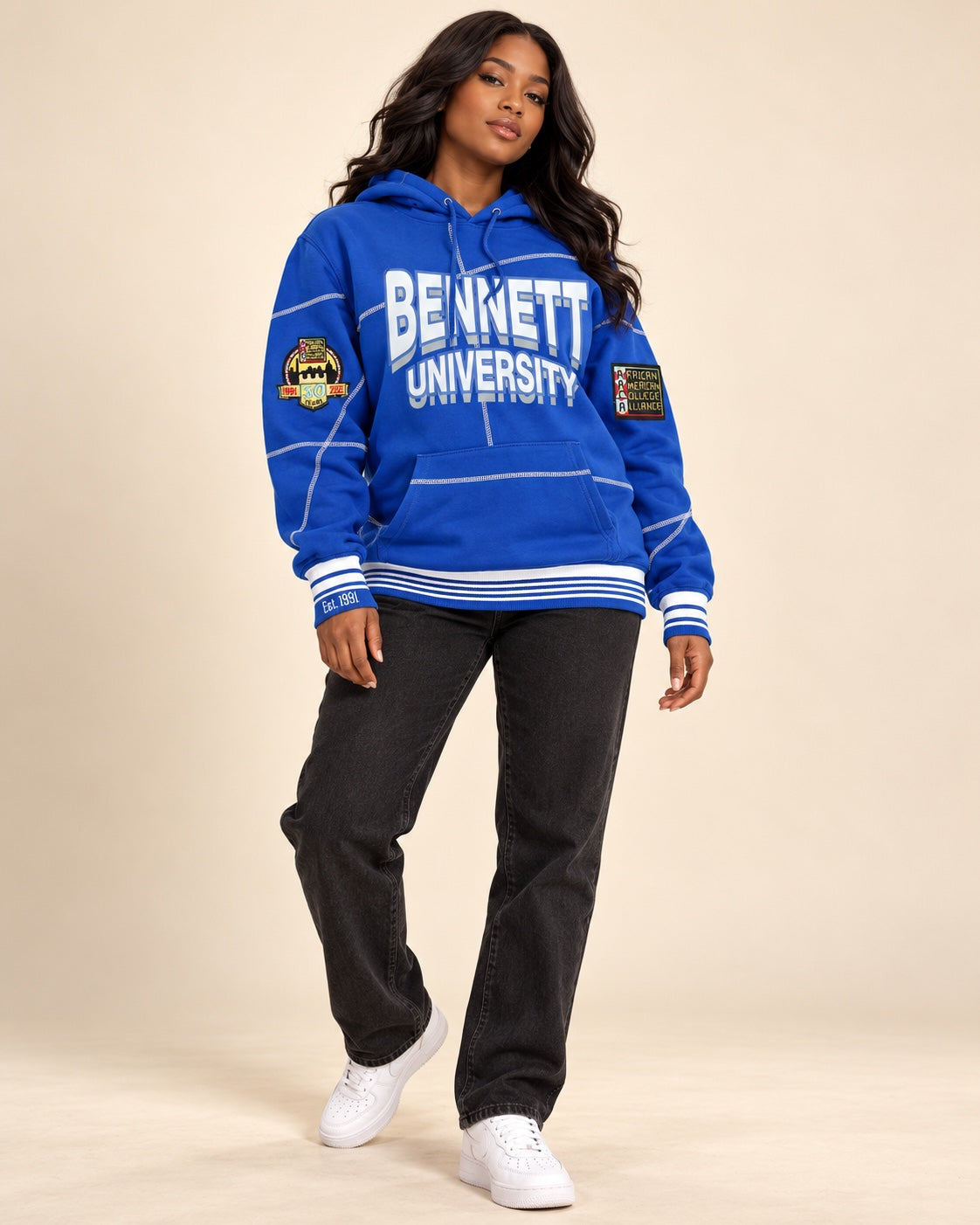 Bennett University 93 Frankenstein Hoodie Royal Blue/White - AACA 30th Anniversary Special Edition