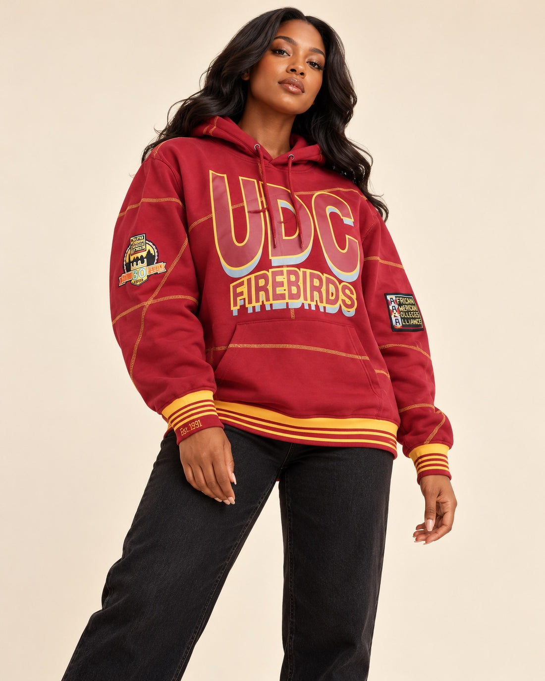UDC FireBirds 93 Frankenstein Hoodie Red/Gold - AACA 30th Anniversary Special Edition
