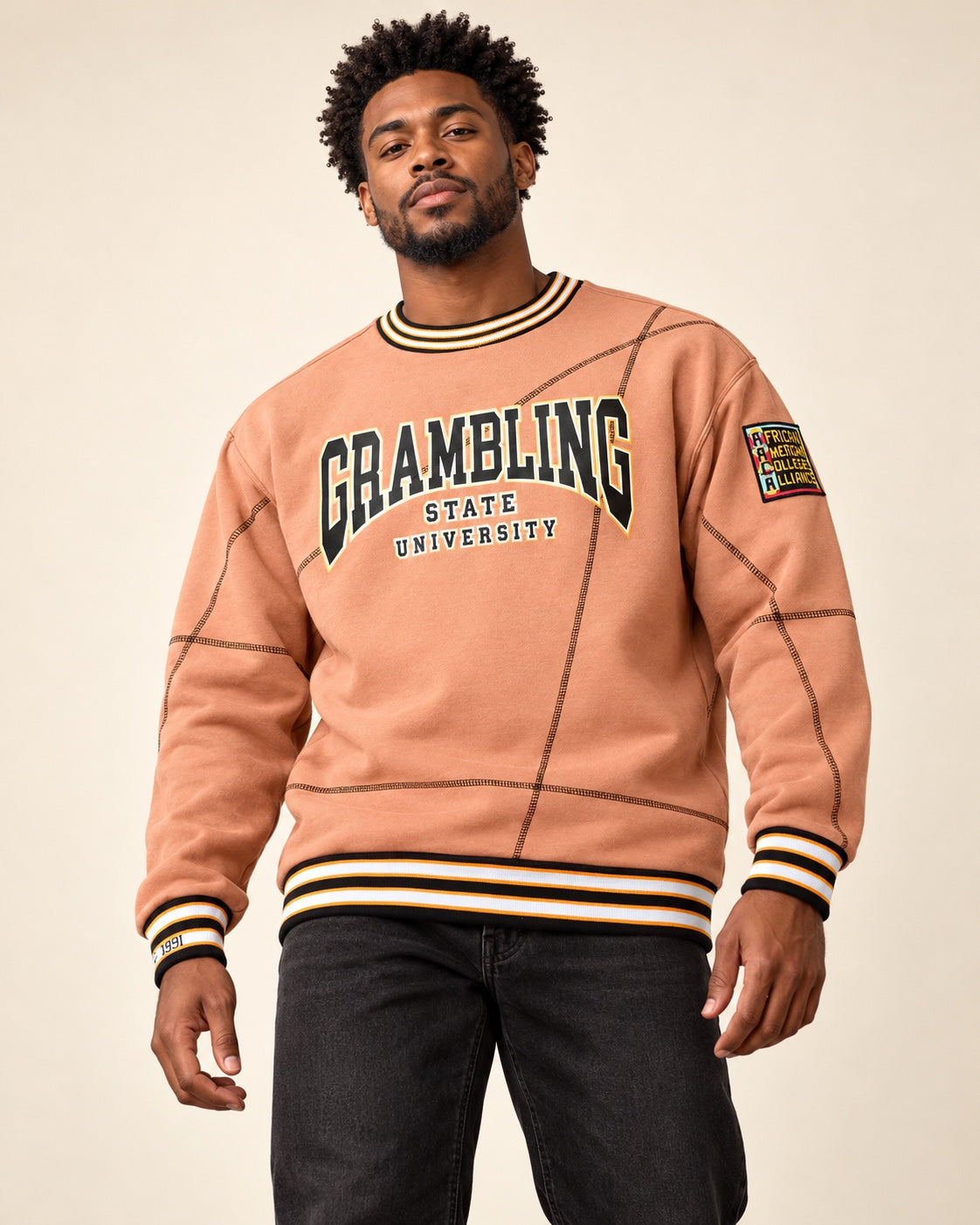 Grambling State University Classic '92 Crewneck Butter Rum/Black