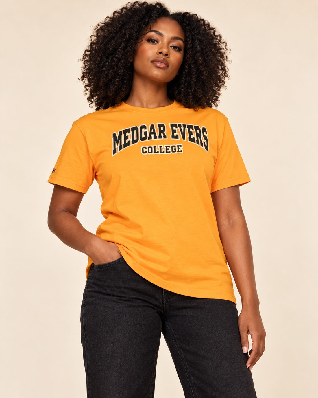 Medgar Evers College AACA Classic 91 T-Shirt Gold