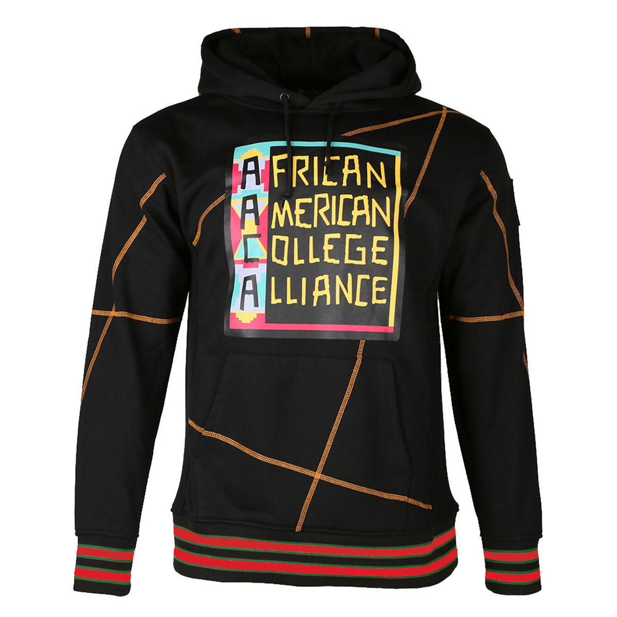 FTP AACA Original 92 Frankenstein Stitched Hoodie Black/Gold Frankenstein Hoodie detail image