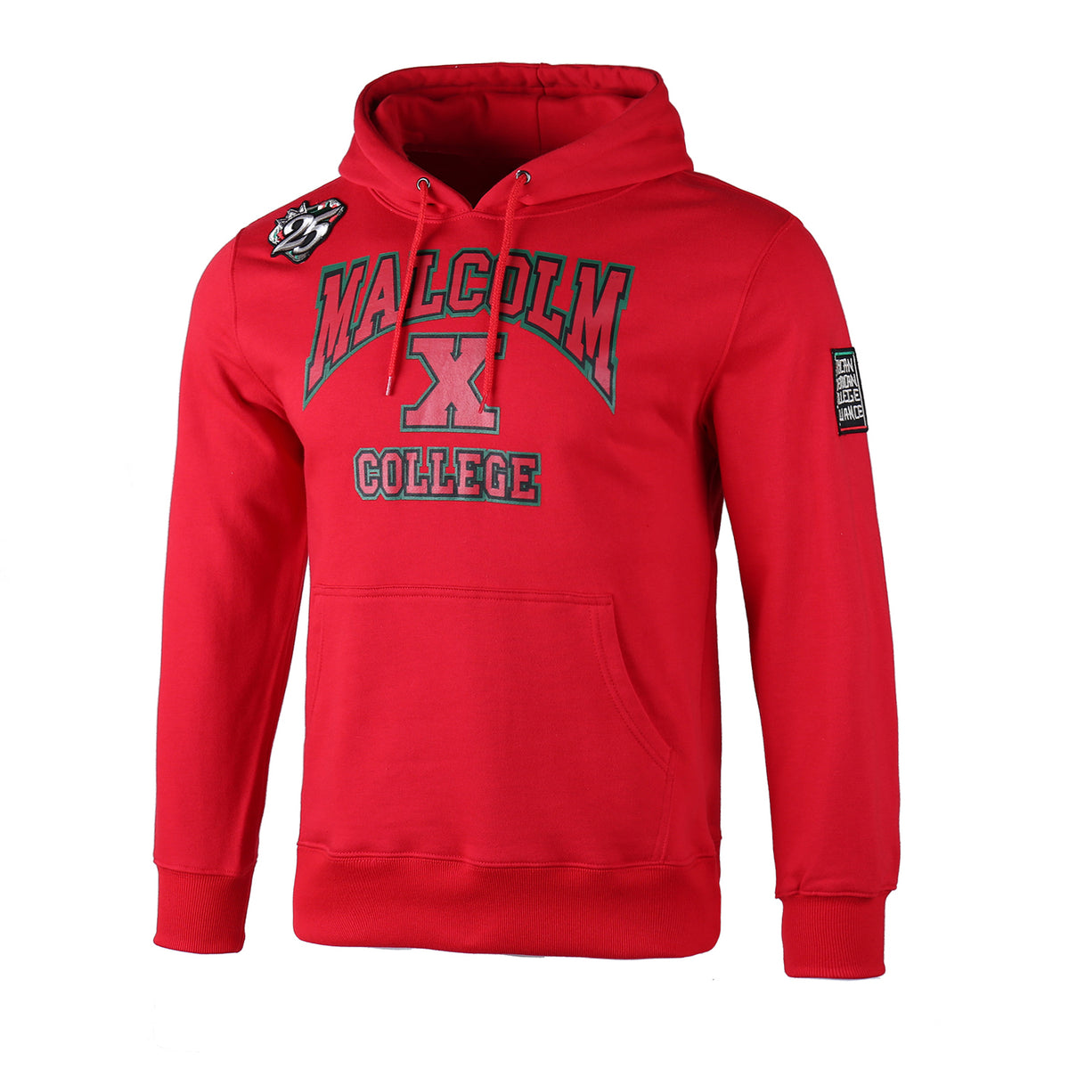 AACA Malcolm College Hoodie | Red Malcolm X College Classic Hoodie detail image