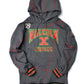 FTP Malcolm X College Frankenstein 92 Stitch Hoodie Charcoal Grey/ Red Frankenstein Hoodie white background product image