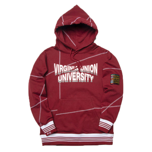 Virginia Union 93 Frankenstein Hoodie Maroon/White Virginia Union University Frankenstein Hoodie white background product image