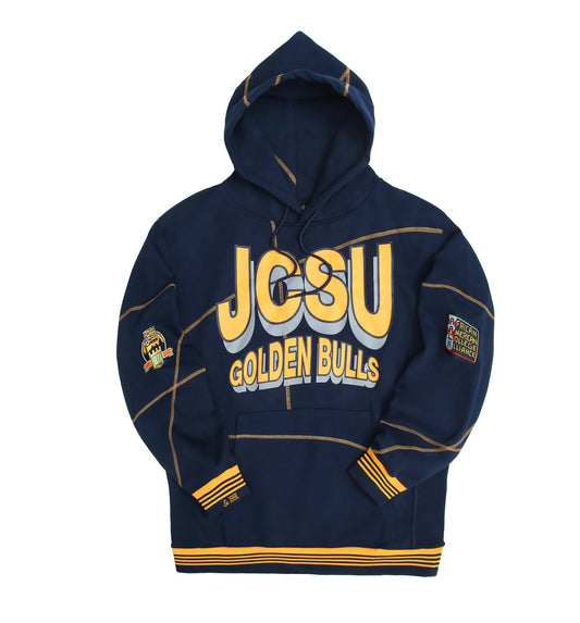 JSCU Golden Bulls 93 Frankenstein Hoodie Navy/Gold Frankenstein Hoodie white background product image