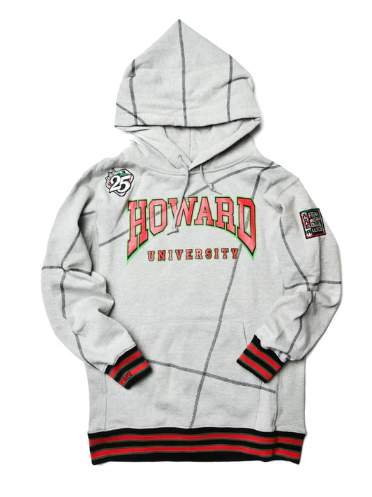 FTP Howard University 92 Frankenstein Stitched Hoodie MDH.Grey / Black Frankenstein Hoodie white background product image