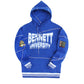 Bennett University 93 Frankenstein Hoodie Royal Blue/White Bennett College Frankenstein Hoodie white background product image