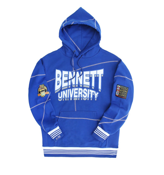 Bennett University 93 Frankenstein Hoodie Royal Blue/White Bennett College Frankenstein Hoodie white background product image