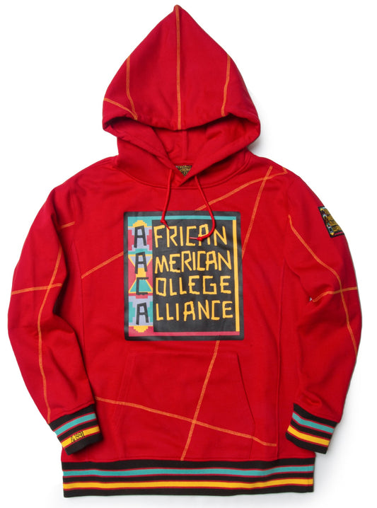 AACA Original 92 Frankenstein Stitched Hoodie Red/Gold Frankenstein Hoodie white background product image