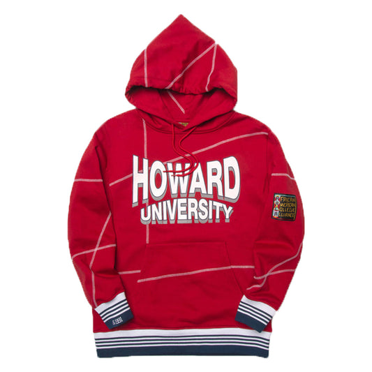 Howard University 93 Frankenstein Hoodie Red/White Frankenstein Hoodie white background product image