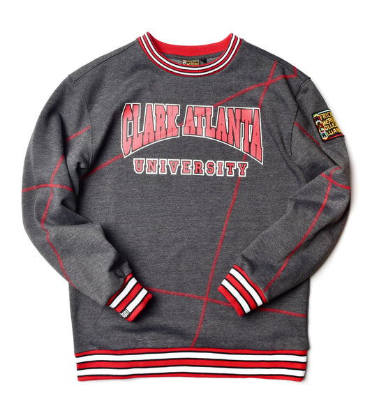 Clark Atlanta University Original '92 "Frankenstein" Crewneck Charcoal Grey/Red Frankenstein Crewneck white background product image