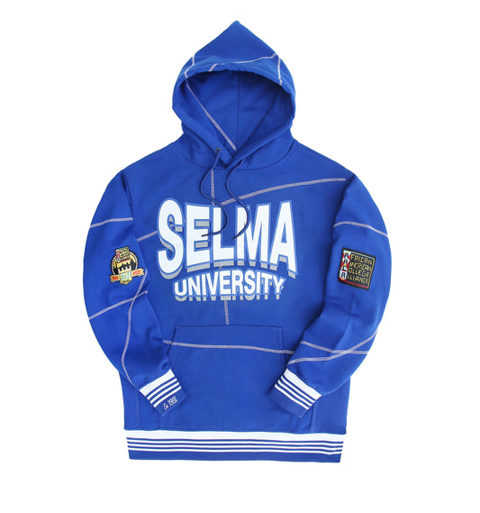 Selma University 93 Frankenstein Hoodie Royal Blue/White Frankenstein Hoodie white background product image