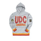 UDC Firebirds 93 Frankenstein Hoodie MDH.Grey / Red / Gold University of the District of Columbia Frankenstein Hoodie white background product image