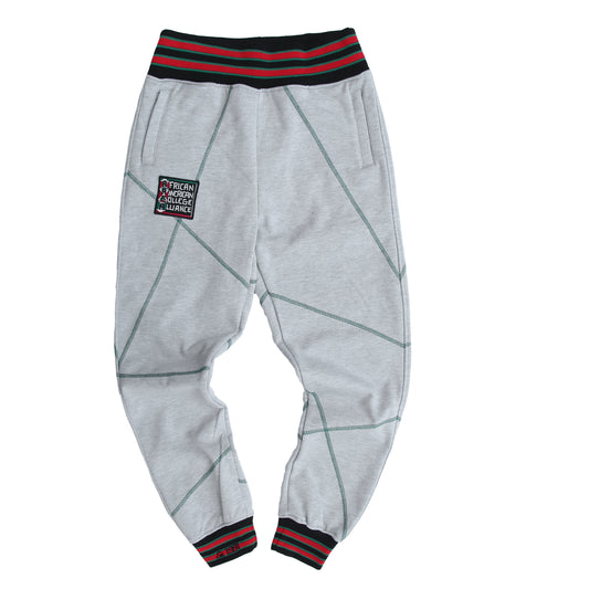 FTP Original 92 Frankenstein Stitched Sweatpants MDH.Grey / Green Malcolm X College Frankenstein Sweatpants white background product image