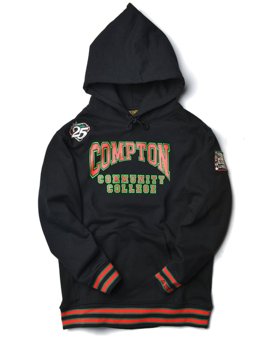 FTP Compton Classic 91 Hoodie Black Compton College Classic Hoodie white background product image