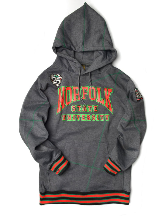 FTP Norfolk State University Classic 91 Hoodie Charcoal Grey / Kelly Green Classic Hoodie white background product image