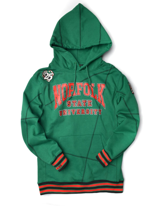 FTP Norfolk State Original 92 Frankenstein Stitched Hoodie Kelly Green/Black Norfolk State University Frankenstein Hoodie white background product image