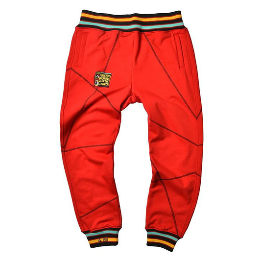 AACA Original 92 Frankenstein Stitched Sweatpants Red/Black Frankenstein Sweatpants white background product image