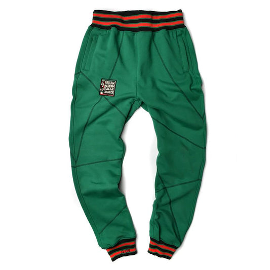 FTP Original 92 Frankenstein Stitched Sweatpants Kelly Green / Black Chicago State University Frankenstein Sweatpants white background product image