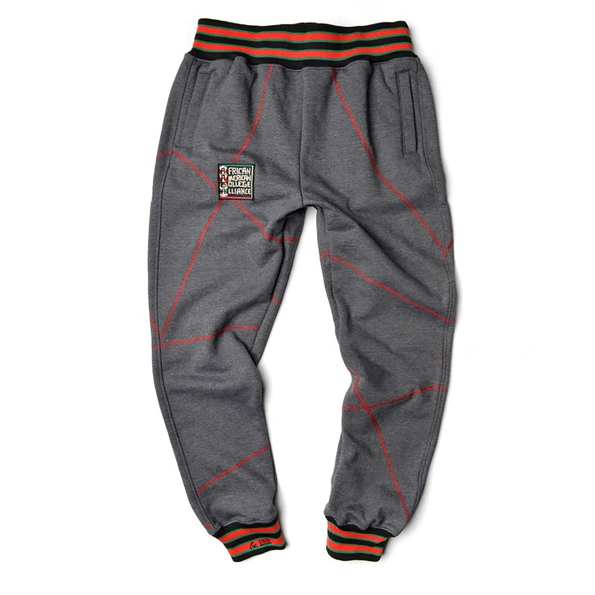 FTP Original 92 Frankenstein Stitched Sweatpants Charcoal Grey/Red Central State University Frankenstein Sweatpants white background product image