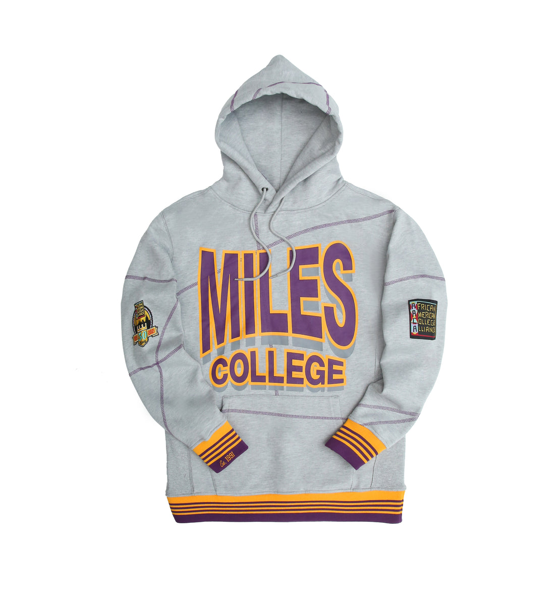 Miles University 93 Frankenstein Hoodie MDH.Grey / Purple / Gold - AACA 30th Anniversary Special Edition