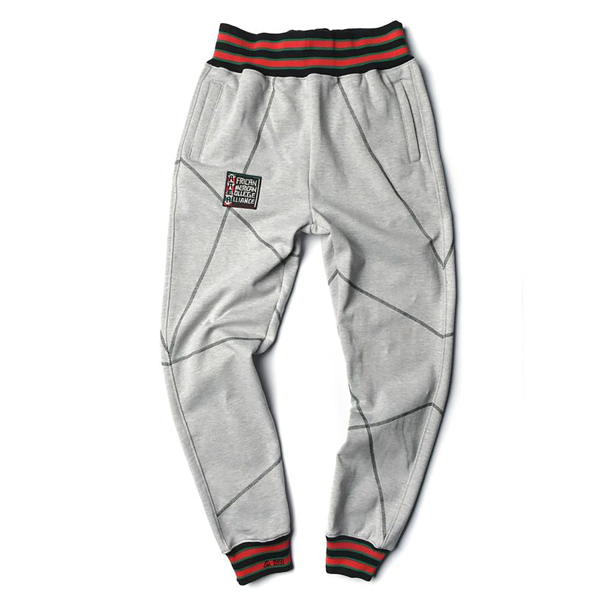 FTP Original 92 Frankenstein Stitched Sweatpants MDH.Grey / Black Compton College Frankenstein Sweatpants white background product image