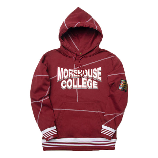 Morehouse College 93 Frankenstein Hoodie Maroon/White Frankenstein Hoodie white background product image