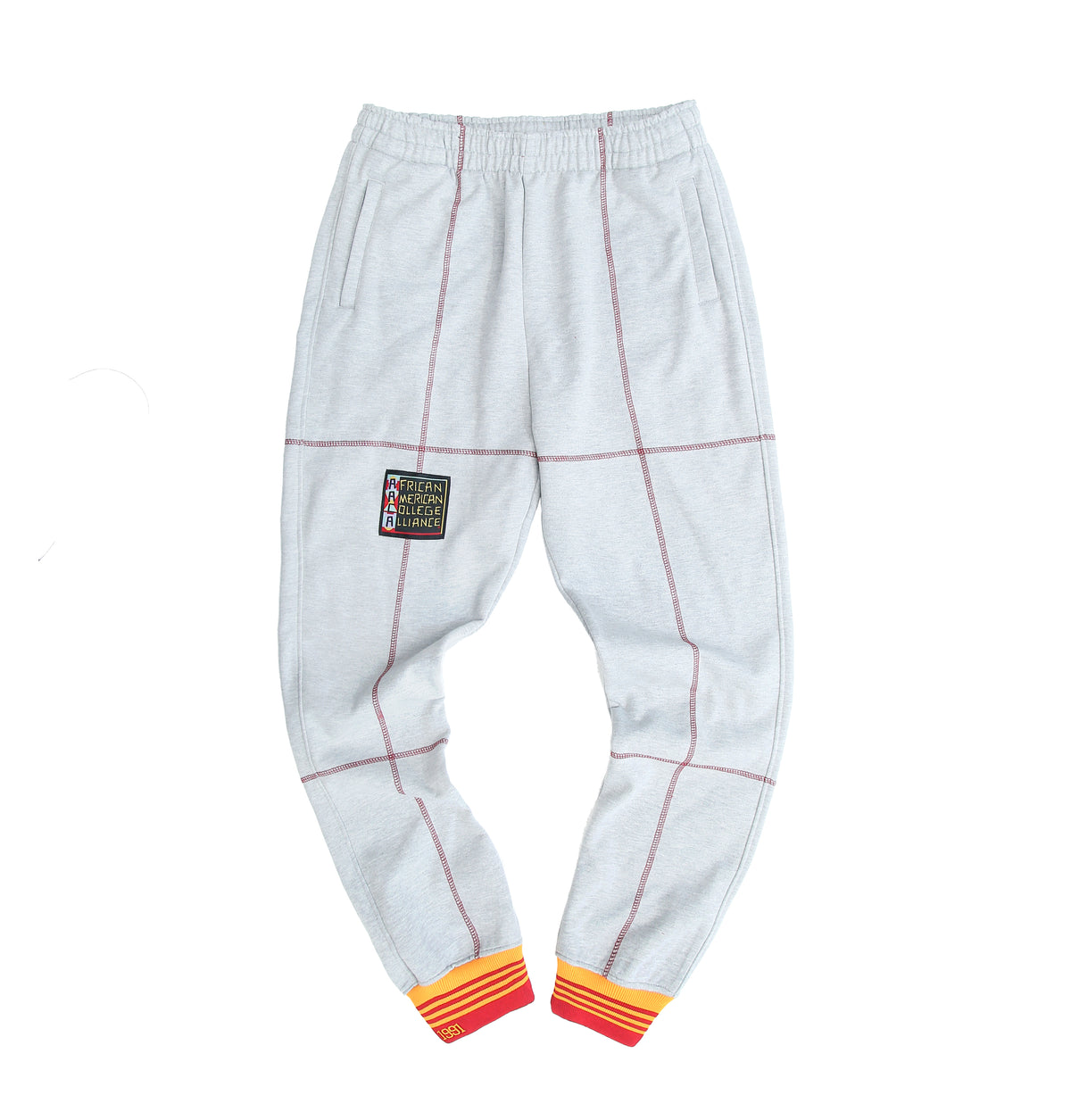 AACA Fresh 93 Frankenstein Jogger MDH.Grey / Red / Gold Frankenstein Sweatpants white background product image