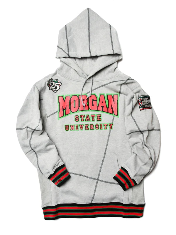 FTP Morgan State University 92 Frankenstein Stitched Hoodie MDH.Grey / Black Frankenstein Hoodie white background product image