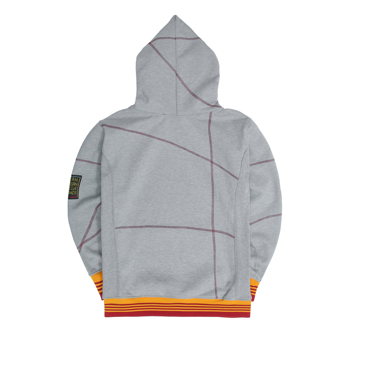 UDC Firebirds 93 Frankenstein Hoodie MDH.Grey / Red / Gold University of the District of Columbia Frankenstein Hoodie alternate product image