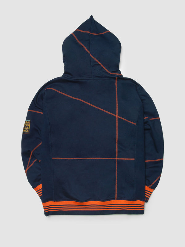 Morgan State 93 Frankenstein Hoodie Navy/Orange Morgan State University Frankenstein Hoodie alternate product image