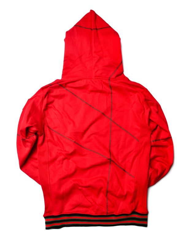 FTP Tuskegee University 92 Frankenstein Stitched Hoodie Red / Kelly Green Frankenstein Hoodie alternate product image