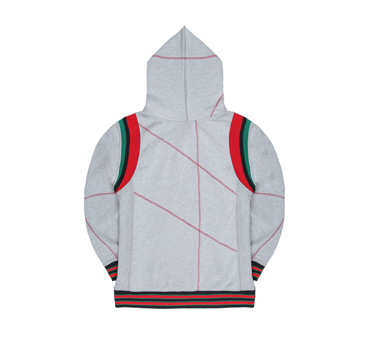 30th Anniversary FTP Malcolm X Frankenstein Stitched Hoodie MDH.Grey / Red Malcolm X College Frankenstein Hoodie alternate product image