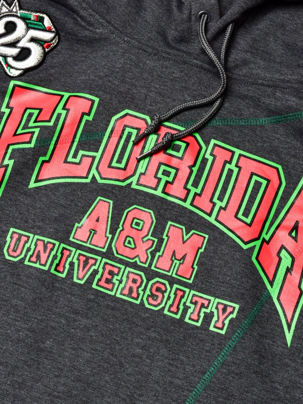 FTP Florida A&M University Original '92 Frankenstein Stitched Hoodie Charcoal Grey Kelly Green Frankenstein Hoodie alternate product image