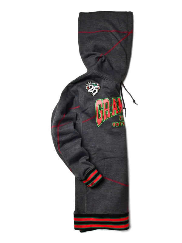 FTP Grambling State University AACA Original 92 Frankenstein Stitched Hoodie Charcoal/Red Frankenstein Hoodie detail image
