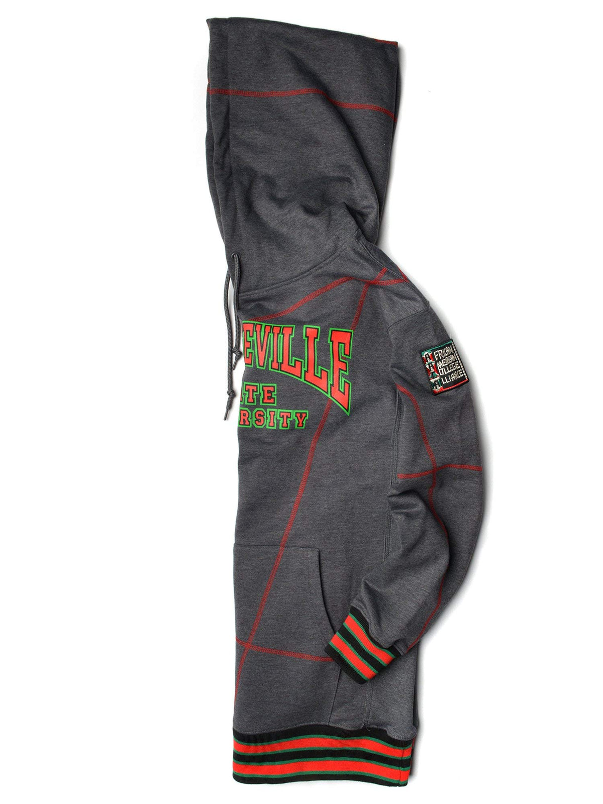FTP Fayetteville State University Original 92 Frankenstein Stitched Hoodie Charcoal Grey / Red Frankenstein Hoodie alternate product image