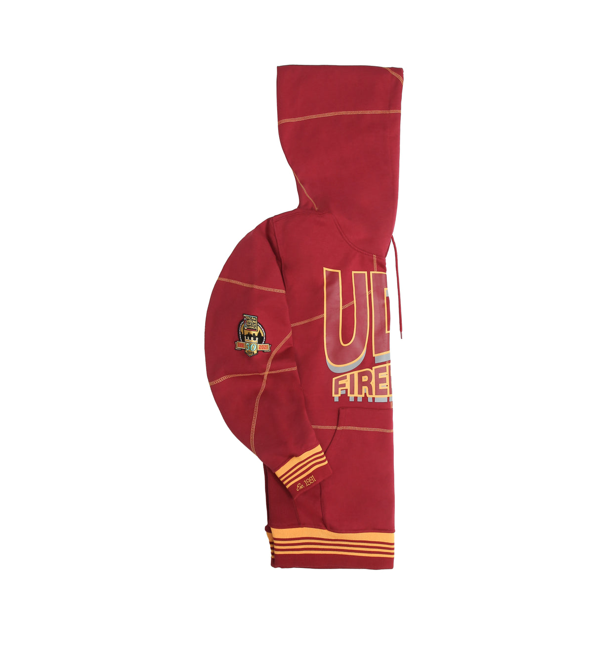 UDC FireBirds 93 Frankenstein Hoodie Red/Gold University of the District of Columbia Frankenstein Hoodie alternate product image