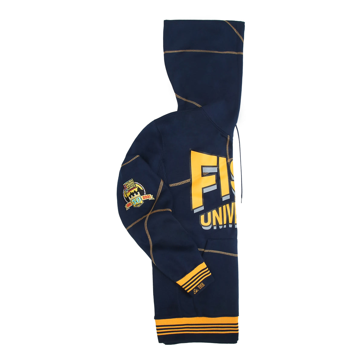 FISK 93 Frankenstein Hoodie Navy/Gold Fisk University Frankenstein Hoodie alternate product image