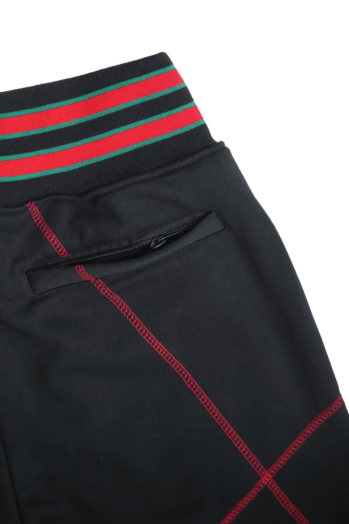 FTP Original 92 Frankenstein Stitched Sweatpants Black / Red Malcolm X College Frankenstein Sweatpants alternate product image