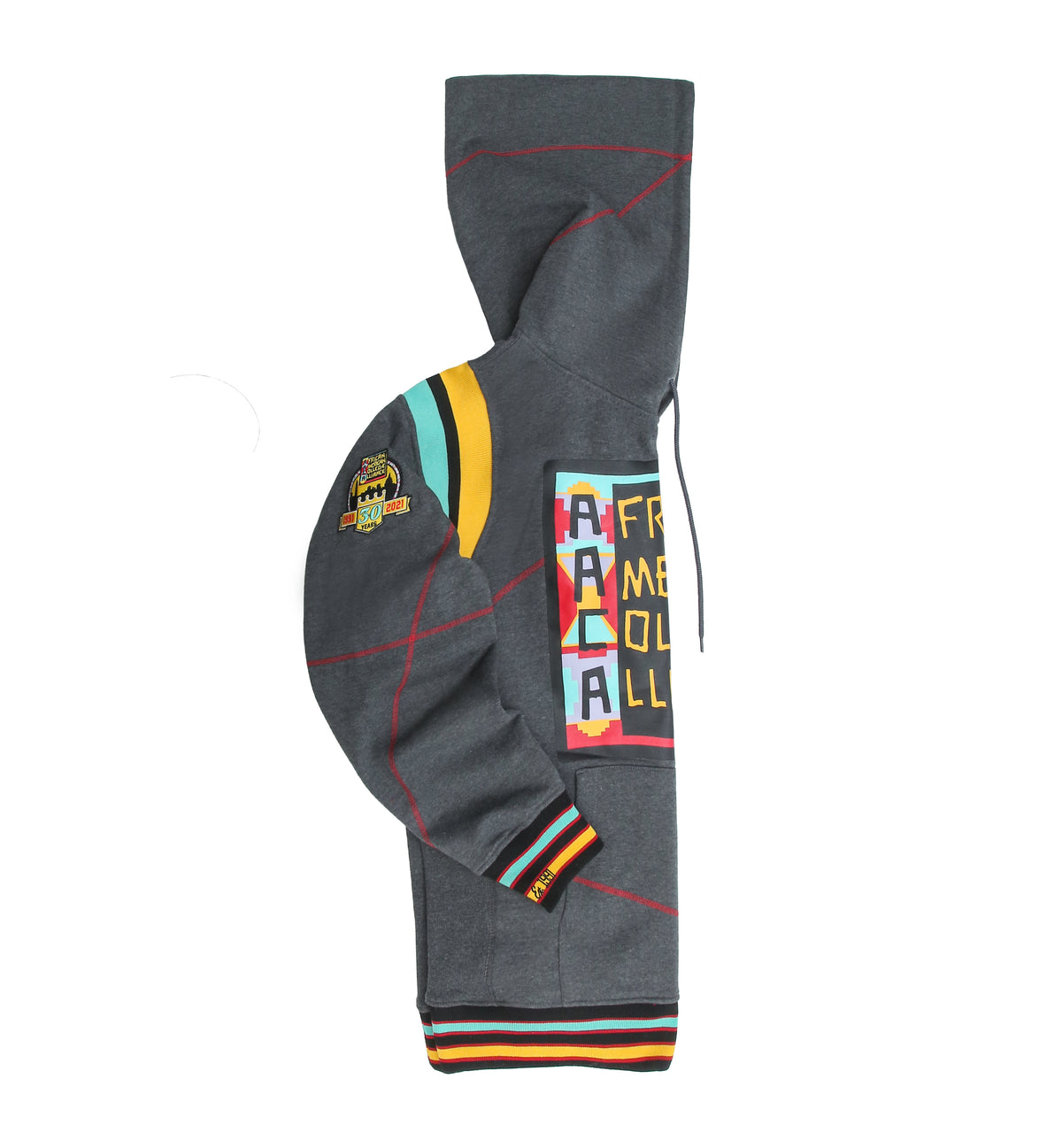 30th Anniversary AACA Frankenstein Stitched Hoodie Charcoal/Red Frankenstein Hoodie alternate product image