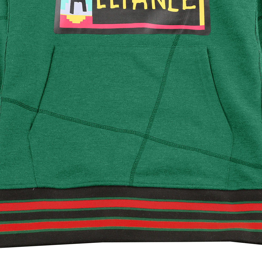 FTP AACA Original 92 Frankenstein Stitched Hoodie Kelly-Green/Black Frankenstein Hoodie detail image