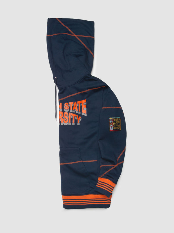 Morgan State 93 Frankenstein Hoodie Navy/Orange Morgan State University Frankenstein Hoodie alternate product image